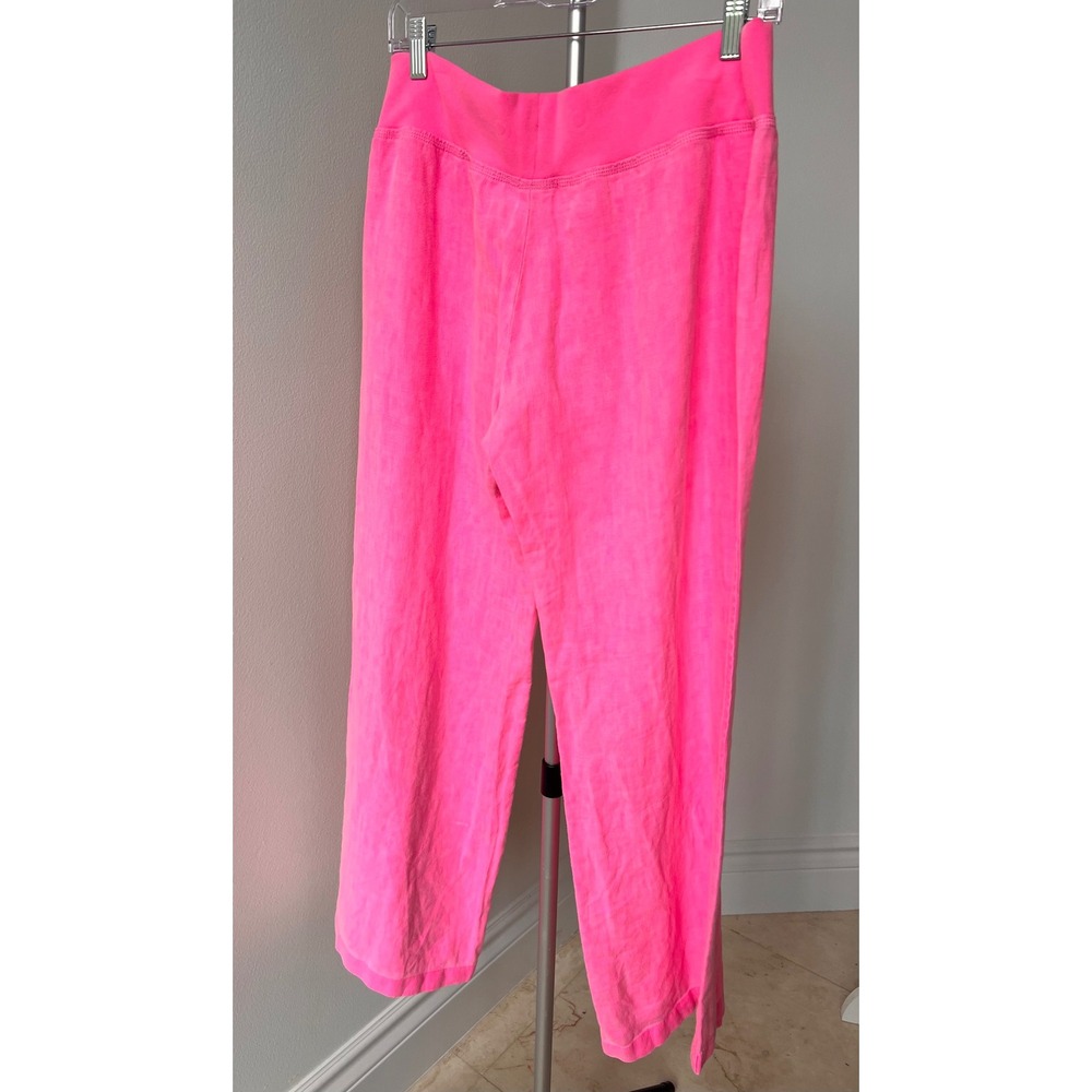 Lilly Pulitzer bright pink linen beach pants size large - Picture 2 of 15
